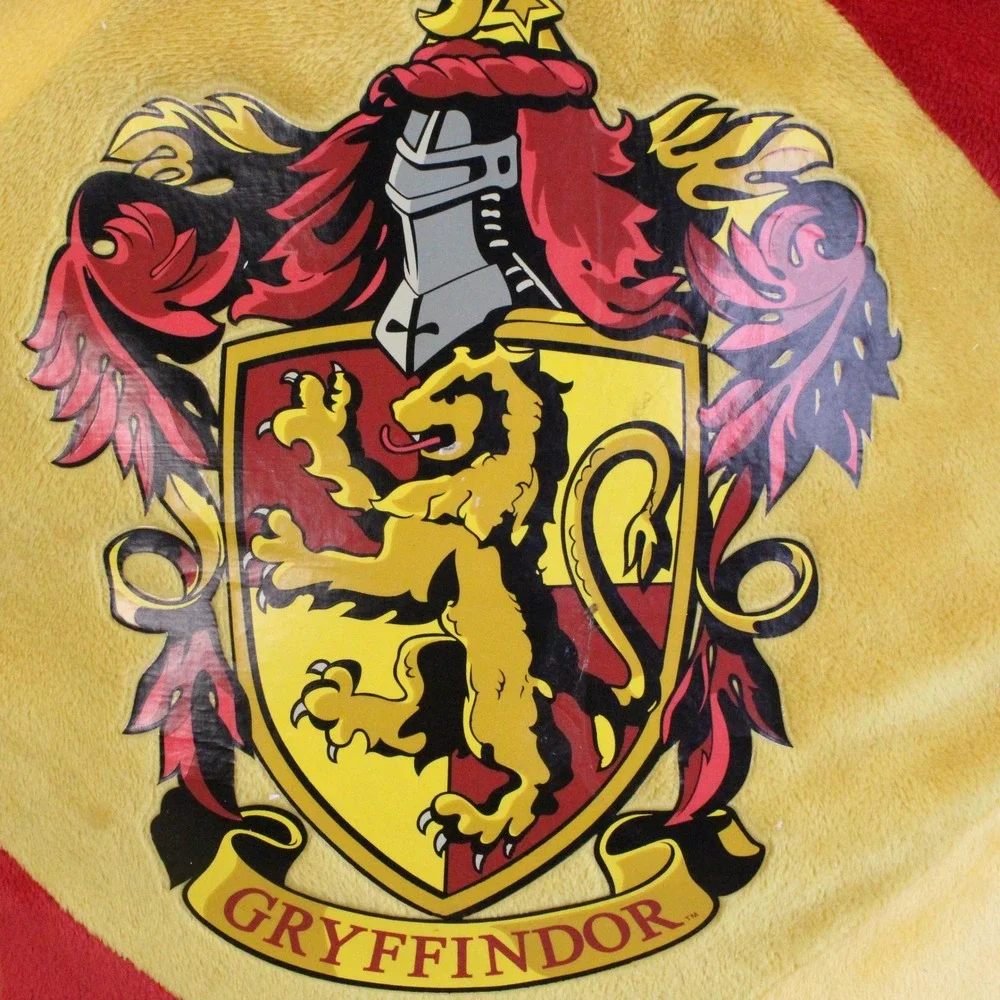 Harry Potter Gryffindor Crest Plush Throw Pillow 17in Red Gold Dark Academia Y2K